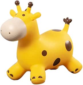Inflatable giraffe bouncy horse hopper for toddlers