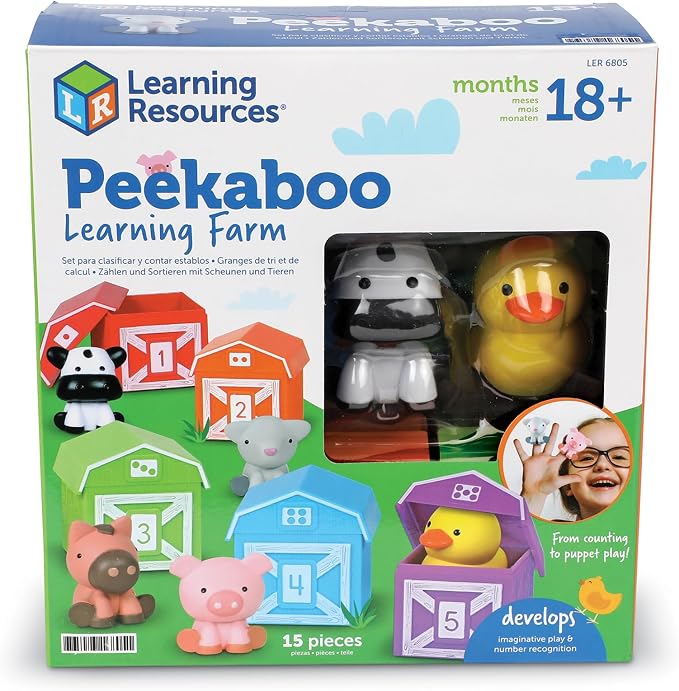 Learning Resources Peekaboo Learning Farm with animals and matching barns