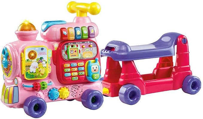 Pink VTech Push and Ride Alphabet Train
